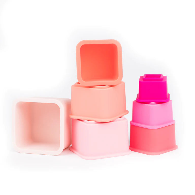 JEWELED PINK HAPPY STACKS