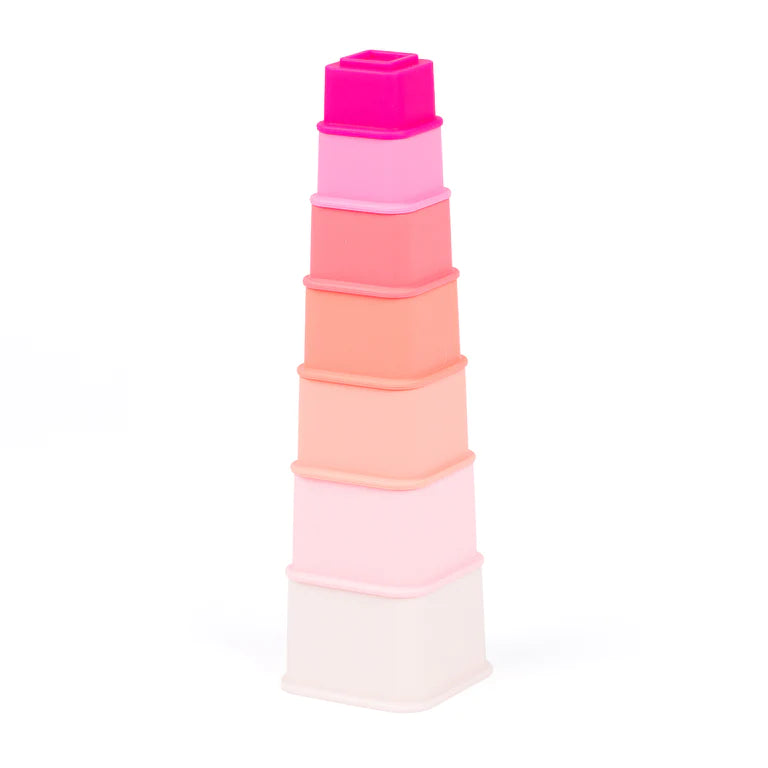 JEWELED PINK HAPPY STACKS