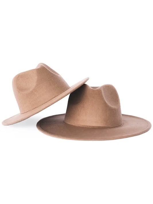 Bordeaux Flat Brim Hat - Mocha