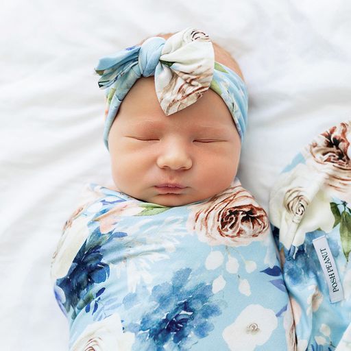 Infant Swaddle & Headwrap Set - Frostine