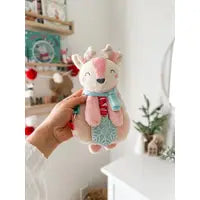 Holiday Pink Reindeer Itzy Lovey™ Plush + Teether Toy