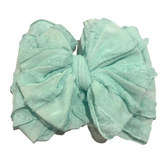 Ruffled Headband  - Seafoam