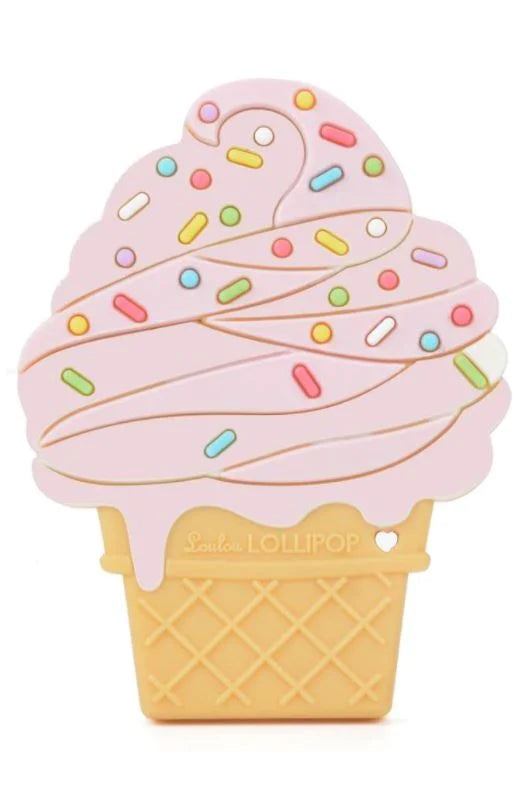 Silicone Teether Single - Strawberry Ice Cream