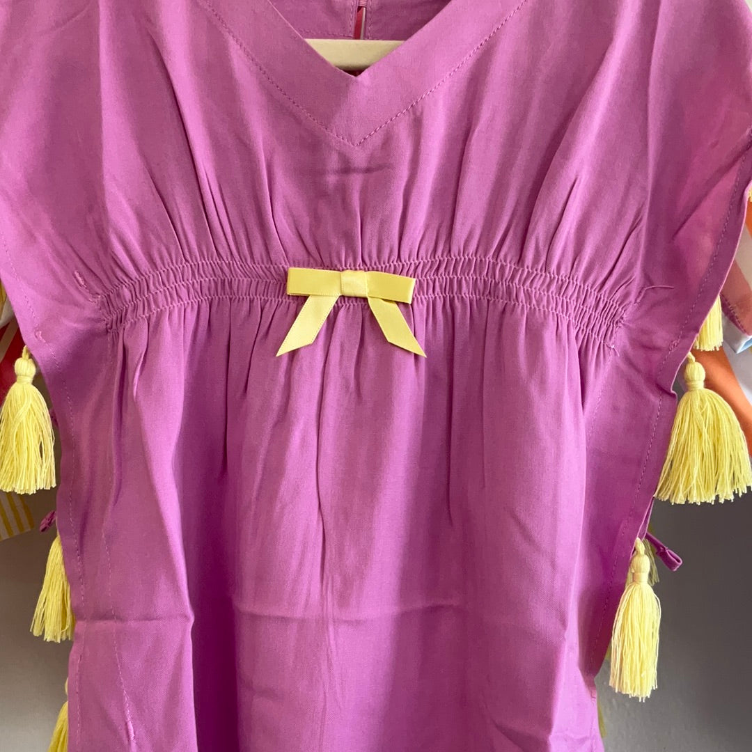 SWIM - ORCHID TASSEL KAFTAN COVER-UP