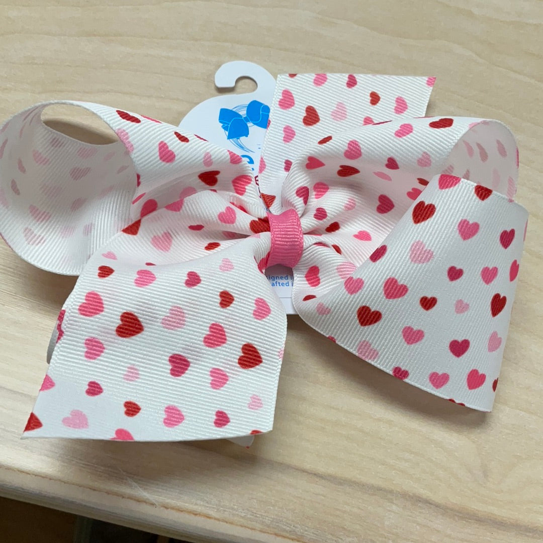 KING GROSGRAIN- white/red/pink heart