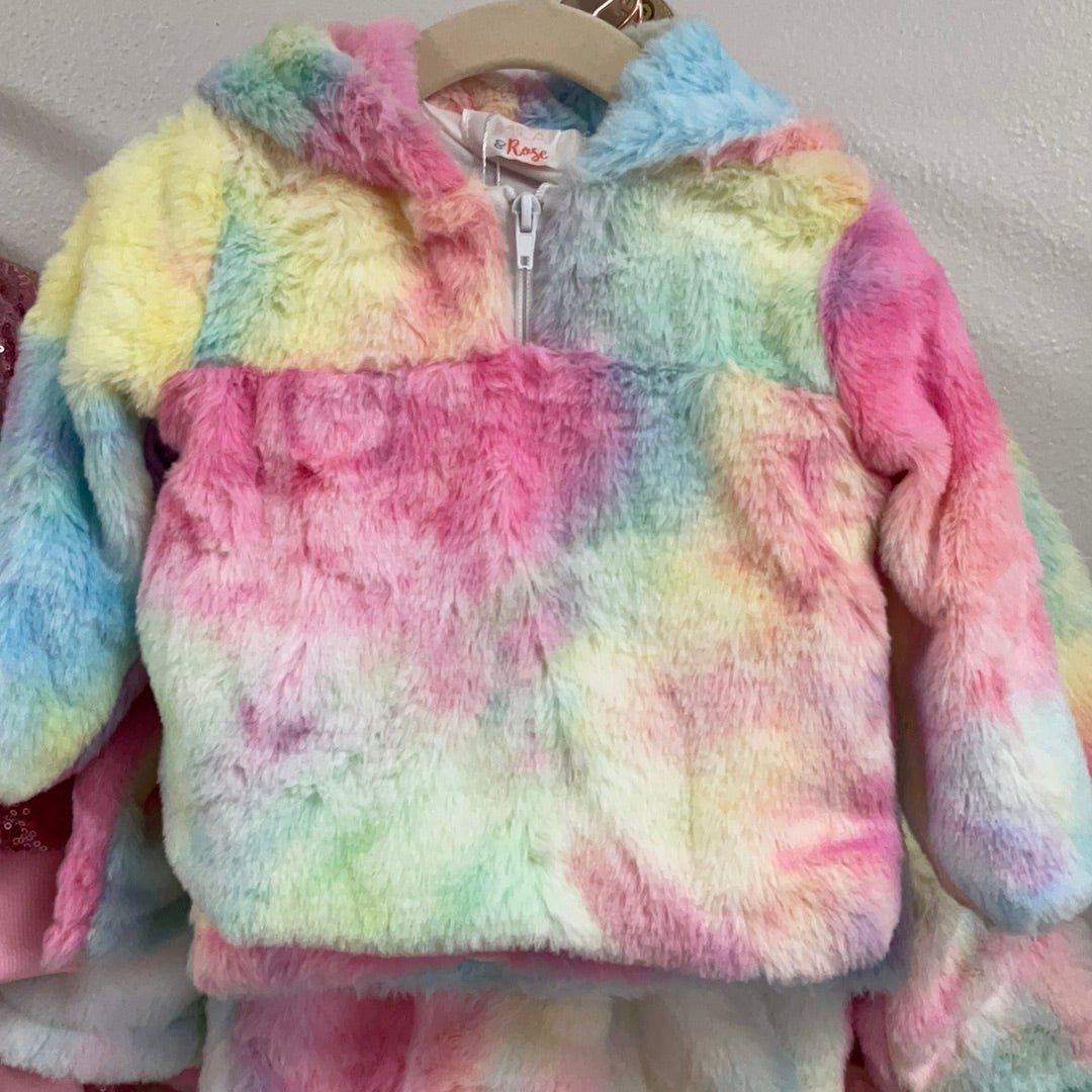 tie dye fuzzy hoodie
