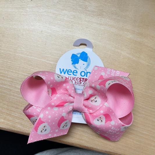 BOW MED CHRISTMAS PINK SANTA