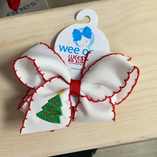 BOW MED CHRISTMAS EMB TREE