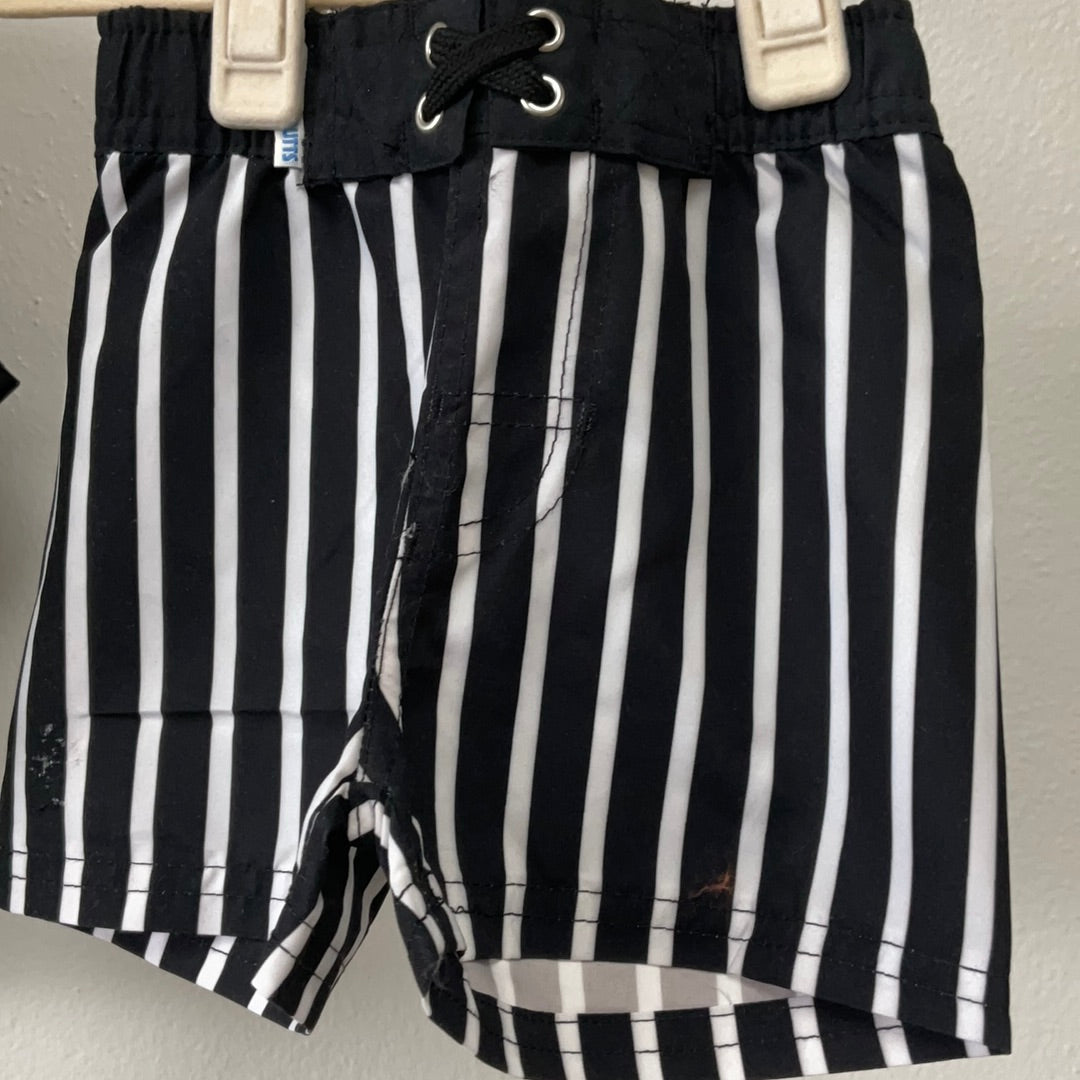 SWIM - B&W STRIPE TRUNKS