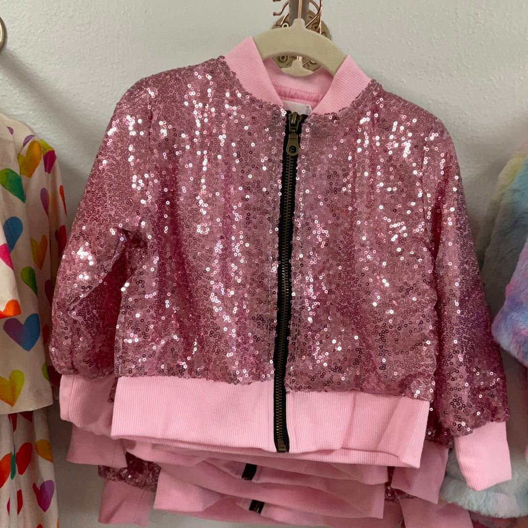 pink sequin jacket