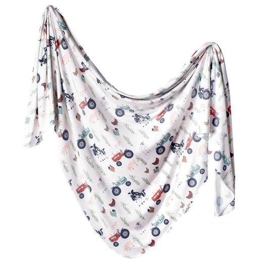 KNIT SWADDLE BLANKET - JO