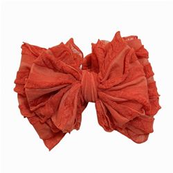 RUFFLED HEADBAND - BURNT ORANGE