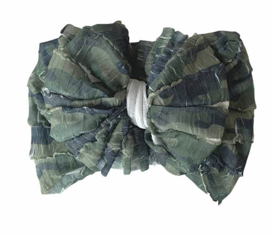 RUFFLED HEADBAND - CAMO