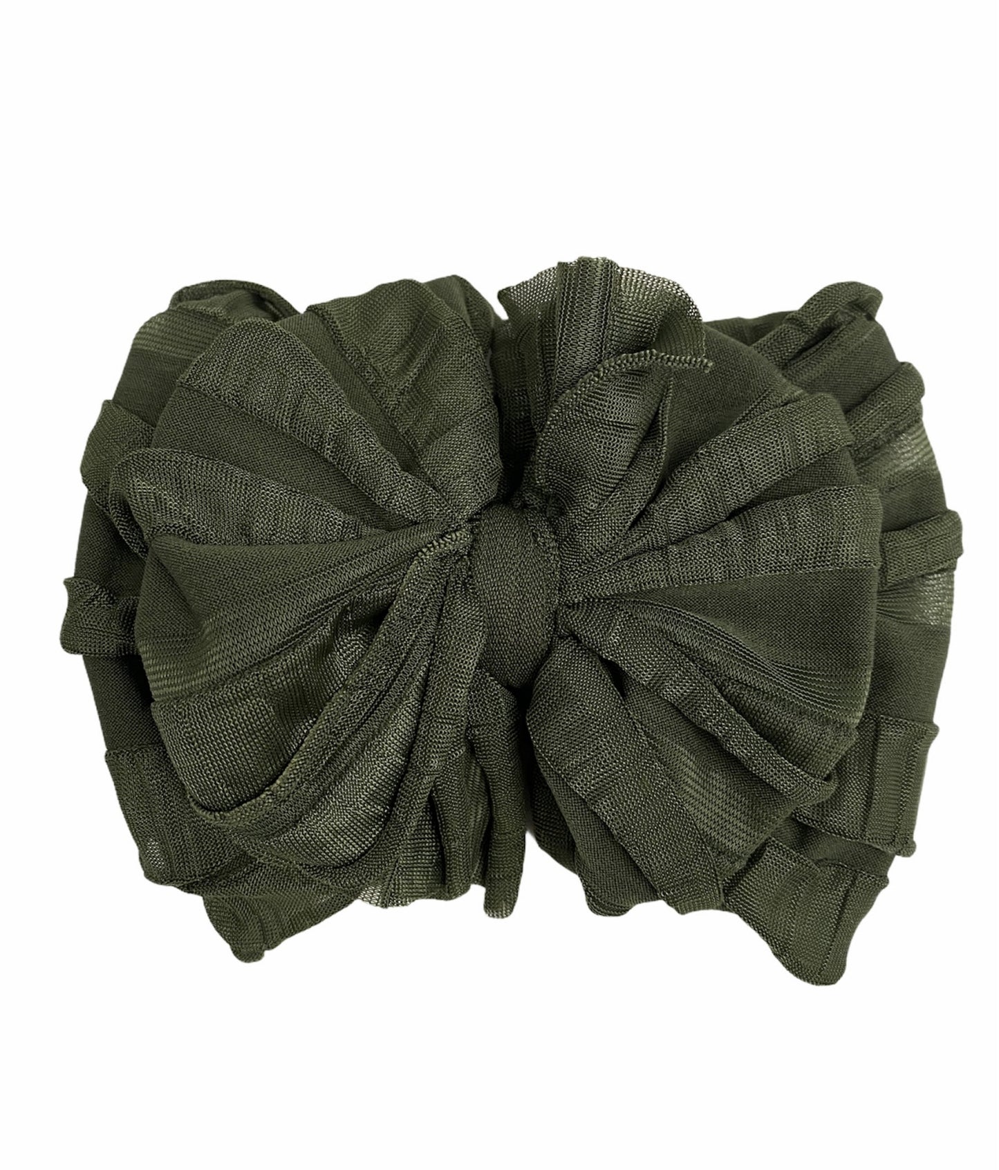 RUFFLED HEADBAND - CEDAR GREEN