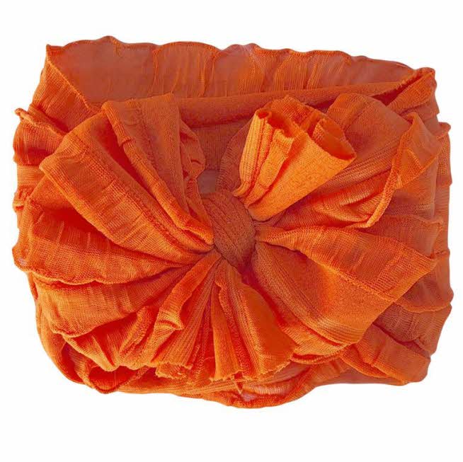 RUFFLED HEADBAND - ORANGE