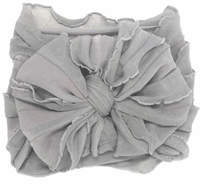 RUFFLED HEADBAND - STERLING