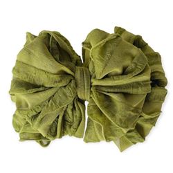 Ruffled Headband - Olive