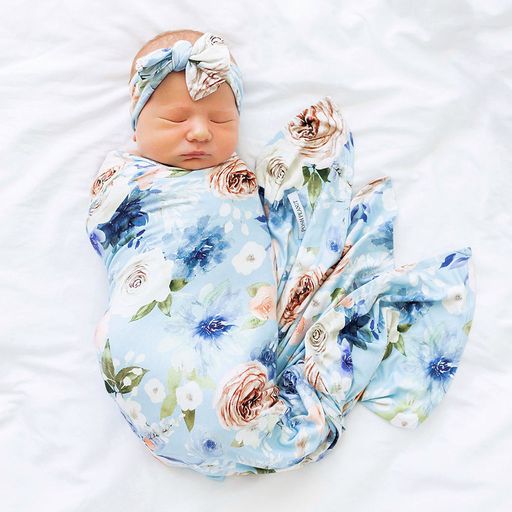 Infant Swaddle & Headwrap Set - Frostine