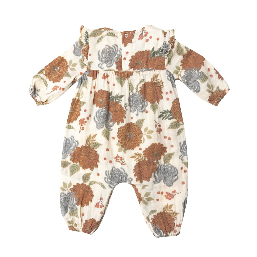 Dahlias Ruffle Sleeve Romper